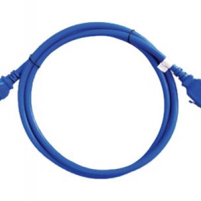 SECURELOCK LOCKING CABLE (6/PKG)/10FT (3.0M)/BLUE/16AWG/1XIEC C-14/1XIEC C-13