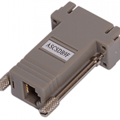 RJ-45(F) TO DB9(M) SERIAL ADAPTER FOR A FEMALE DB9 SERIAL PORT