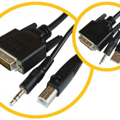 RSS-CBL-DVI:1.8M KVM DUALLINK COMBO CABLE/DVI+USB+AUDIO