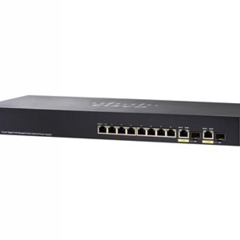 Cisco Small Business SG355-10P - Switch - managed - 8 x 10/100/1000 (PoE+) + 2 x combo Gigabit SFP
