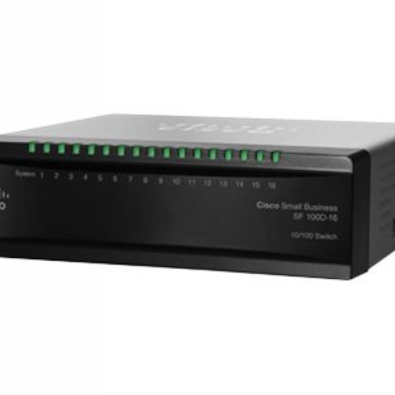 Cisco Small Business SF 100D-16 - Switch - 16 x 10/100 - desktop/ wall-mountable