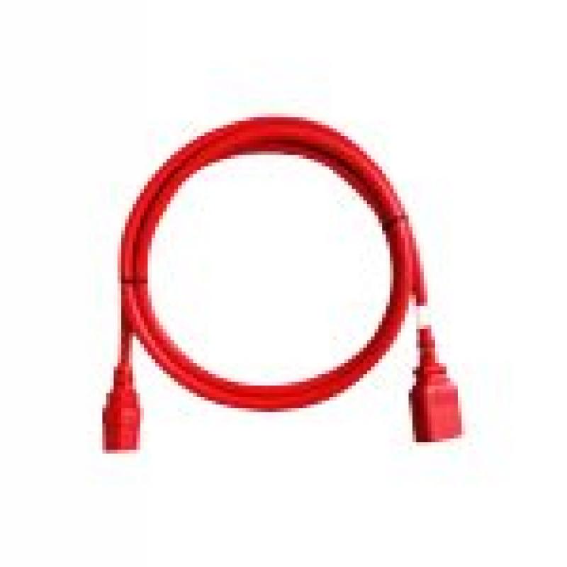 SECURELOCK LOCKING CABLE (6/PKG)/9FT (2.7M)/RED/12AWG/1XIEC C-20/1XIEC C-19