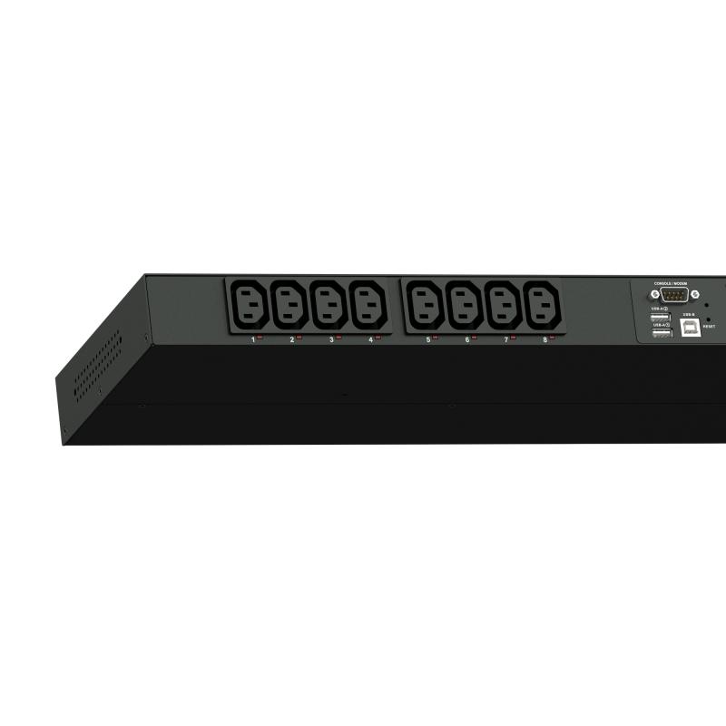 1PH/ 230V AC/ 16A/ 8 OUTLETS: 8 X IEC C-13/ IEC320/ 3.7KVA/ 1U HORIZONTAL PDU/ E