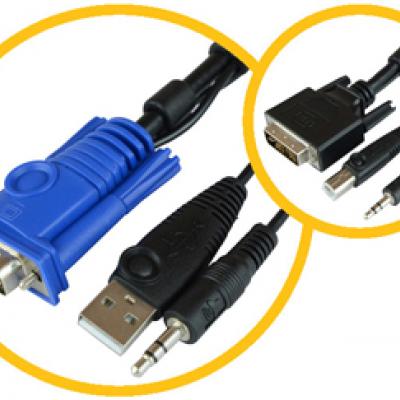 RSS-CBL-VGA:1.8M KVM DUALLINK COMBO CABLE/VGA+USB+AUDIO